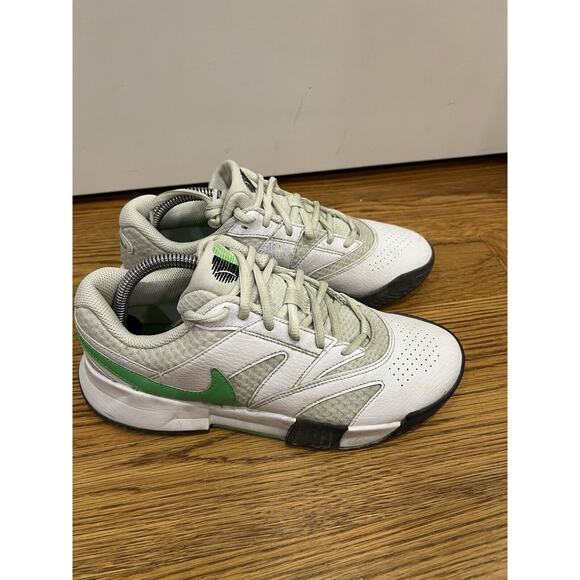 Nike Court Lite Tennis Pickleball Sneakers Size 8 White With Green Swoosh main image 5